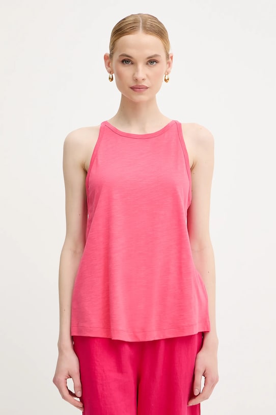 United Colors of Benetton top sima rózsaszín 3KMTDH013