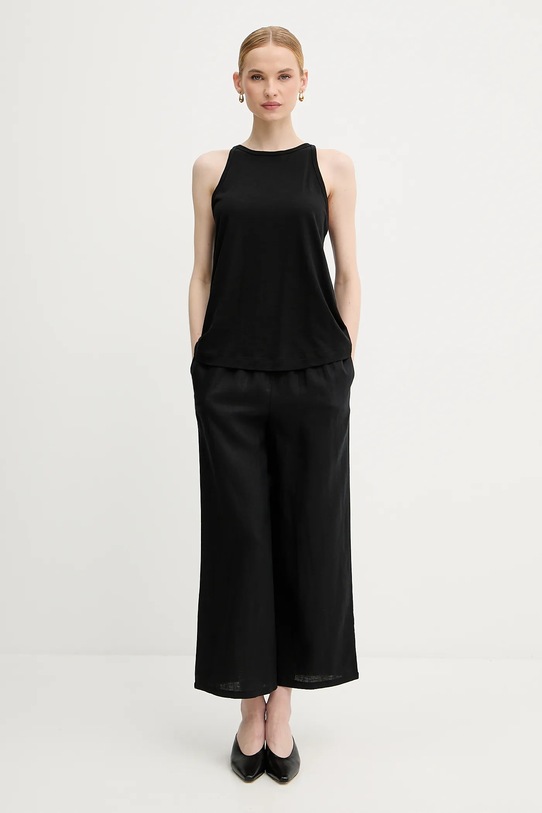 United Colors of Benetton top 3KMTDH013 negru SS25