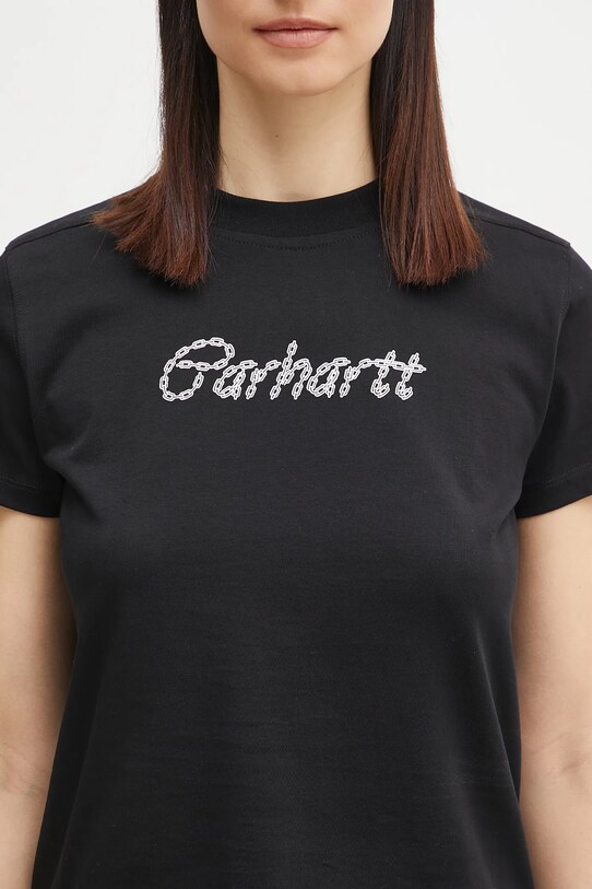 Carhartt WIP t-shirt bawełniany S/S Chained T-Shirt czarny I034693.0D2XX