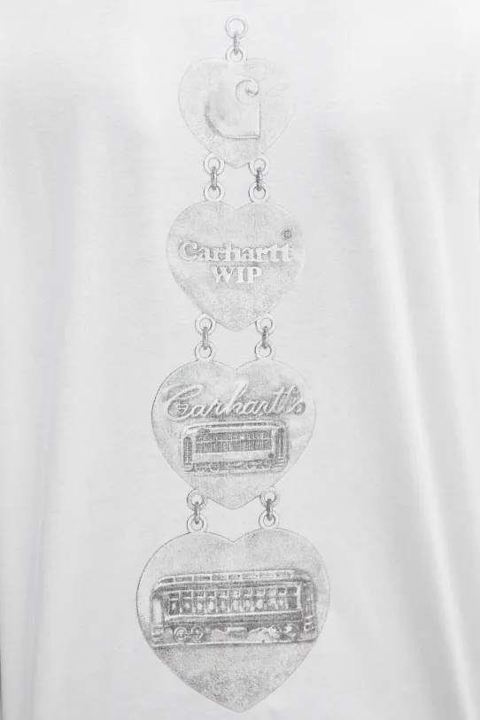 Carhartt WIP t-shirt bawełniany S/S Hartt Chain T-Shirt biały I034703.02XX