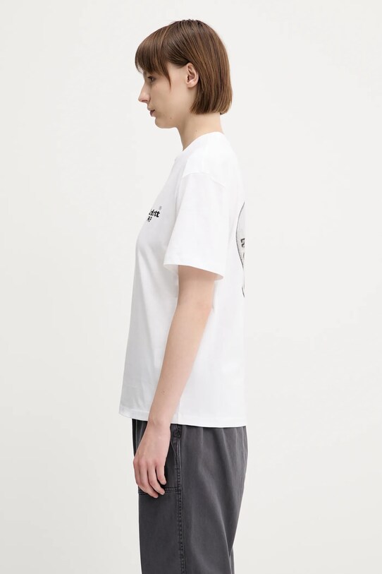 Carhartt WIP t-shirt bawełniany S/S Button T-Shirt I034702.02XX biały SS25