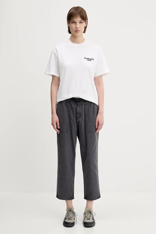 Carhartt WIP t-shirt bawełniany S/S Button T-Shirt I034702.02XX biały