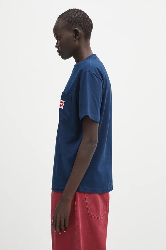 Carhartt WIP t-shirt bawełniany S/S Pocket Heart T-Shirt I032180.2VVXX granatowy SS25
