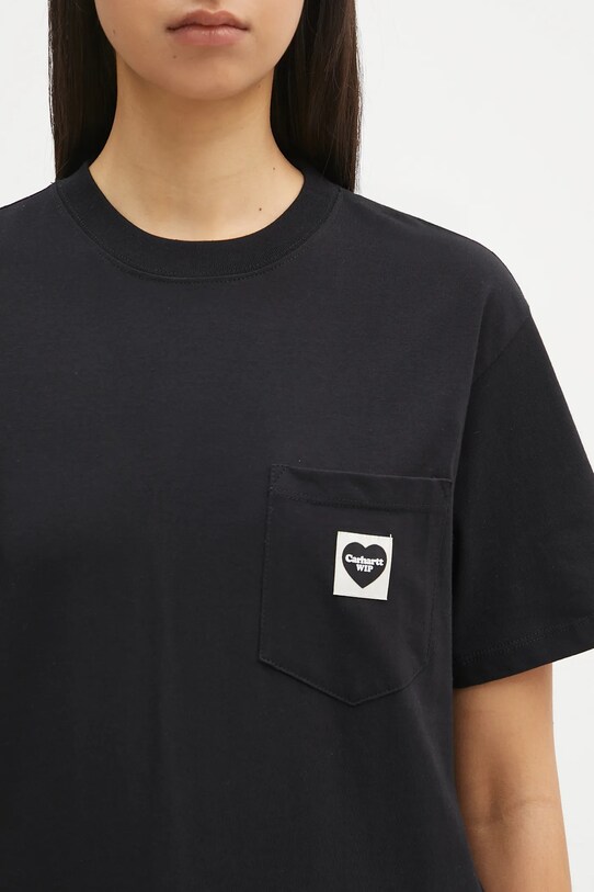 Carhartt WIP t-shirt in cotone S/S Pocket Heart T-Shirt nero I032180.00EXX
