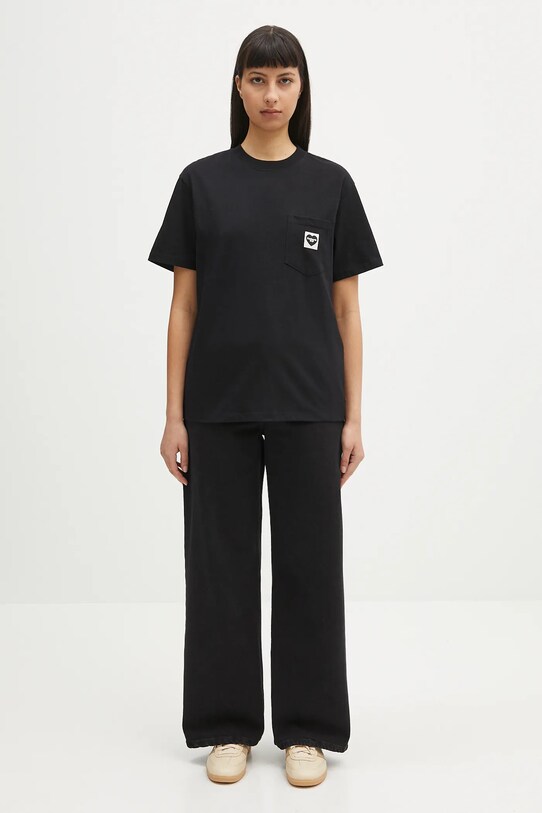Carhartt WIP t-shirt in cotone S/S Pocket Heart T-Shirt I032180.00EXX nero