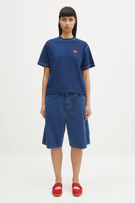 Carhartt WIP t-shirt bawełniany S/S Ingo T-Shirt I034648.E4GD niebieski