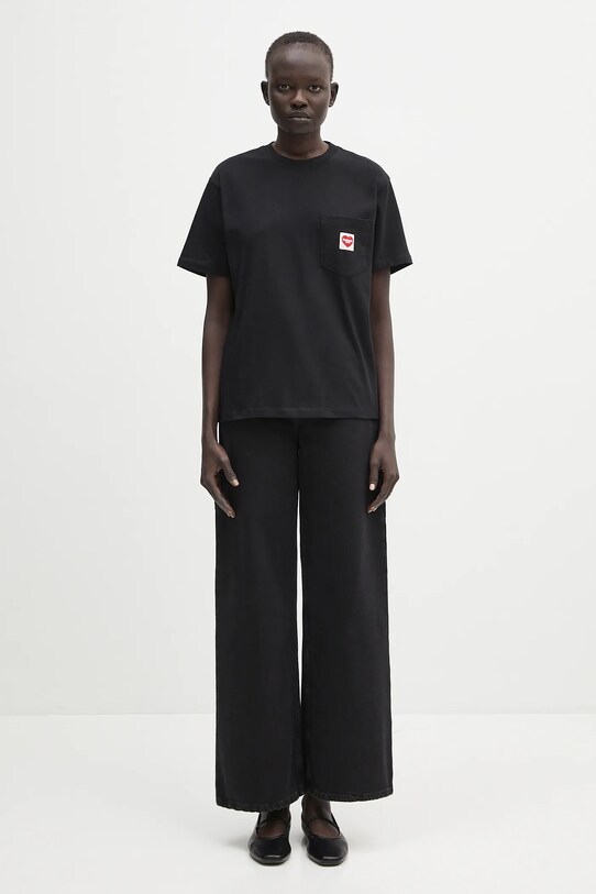 Хлопковая футболка Carhartt WIP S/S Pocket Heart T-Shirt I032180.1V2XX чёрный