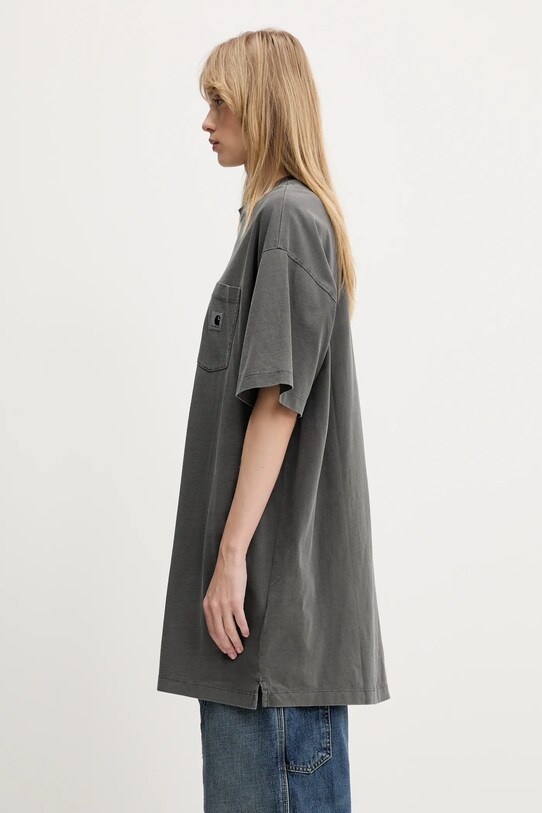Carhartt WIP t-shirt in cotone S/S Nelson Grand T-Shirt I034621.87GD grigio SS25