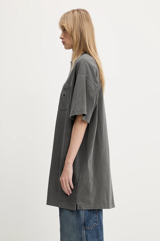 Pamučna majica Carhartt WIP S/S Nelson Grand T-Shirt I034621.87GD siva SS25