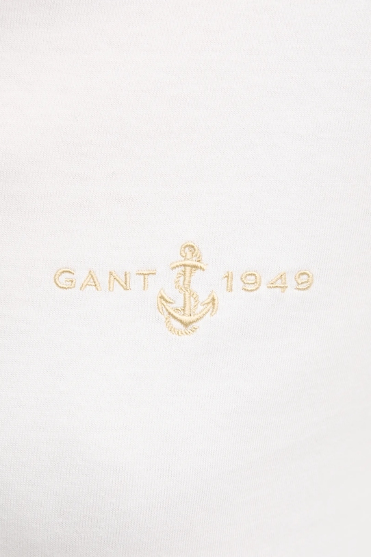Bavlnené tričko Gant 4200573 biela