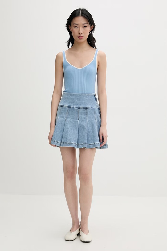 From Future top damski wełniany WTO01197 niebieski SS26