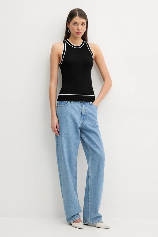 FROM FUTURE gilè in lana WTO01795 nero SS25