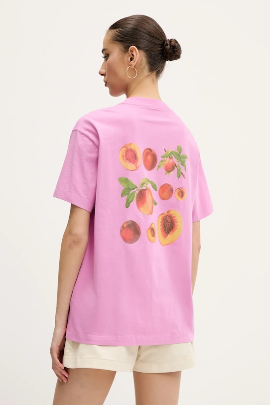 Abercrombie & Fitch tricou din bumbac imprimeu roz KI157.5241.625
