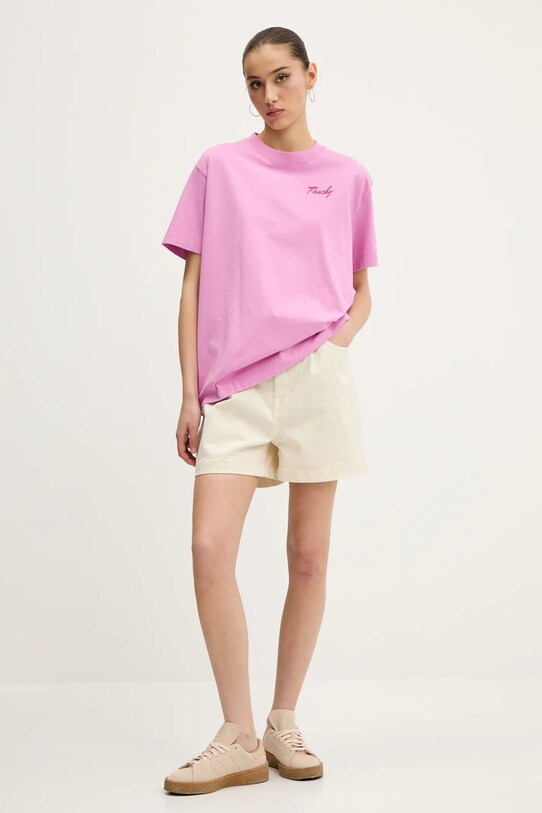 Bavlnené tričko Abercrombie & Fitch KI157.5241.625 ružová SS25
