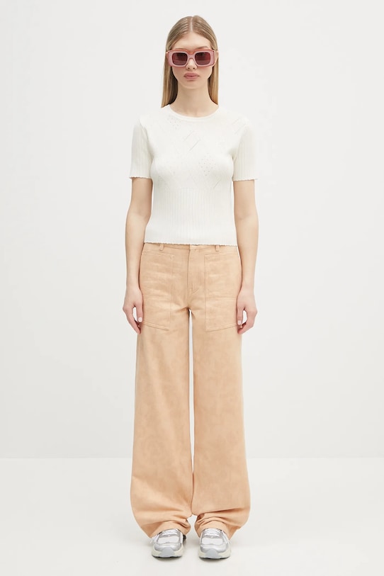 Kenzo sweter FF52PU4983CW.02 beżowy