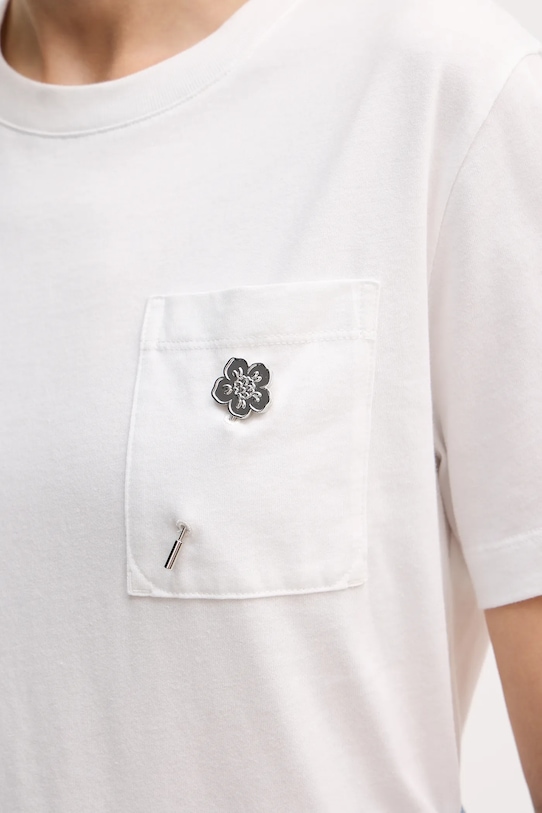 Bavlnené tričko Kenzo FF52TS1504SG.02 biela