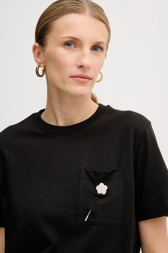 Bavlnené tričko Kenzo čierna FF52TS1504SG.99J