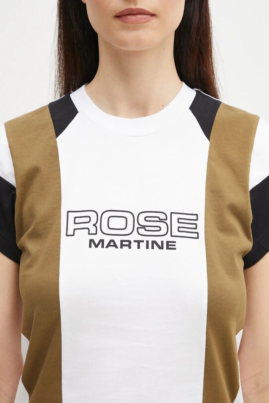 Хлопковая футболка Martine Rose Shrunken Panelled белый 652JE01000D