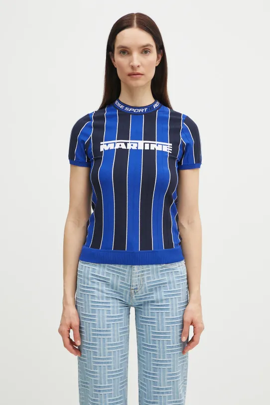 Martine Rose t-shirt Logo Tight slim blue 959YA12500
