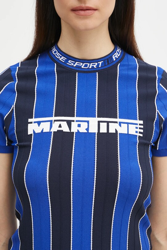 Tričko Martine Rose Logo Tight modrá 959YA12500