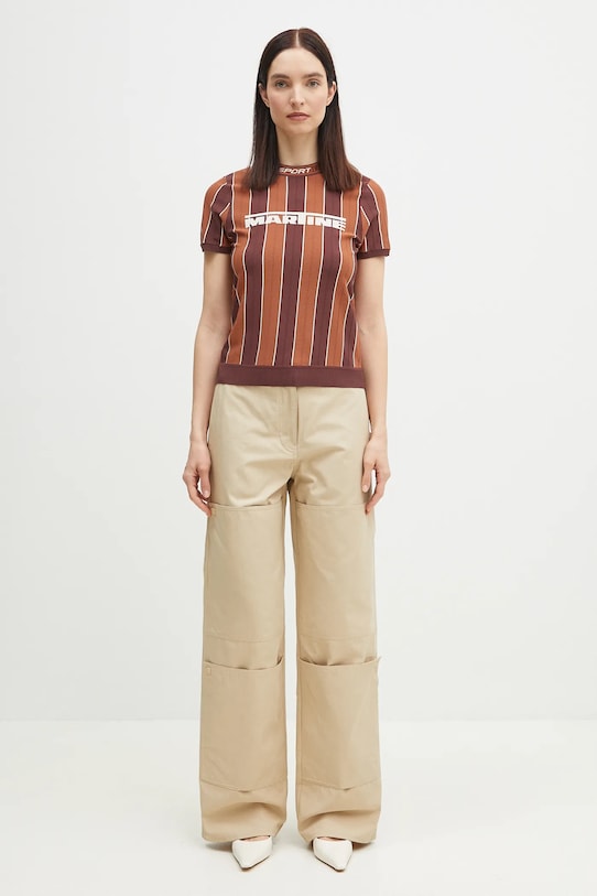 Martine Rose t-shirt Logo Tight 959YA12700 marrone