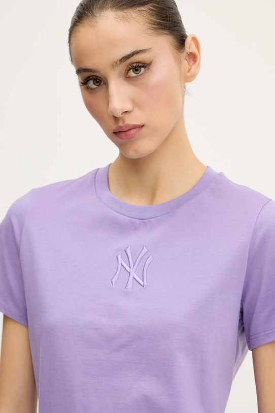 New Era t-shirt bawełniany fioletowy 60596472
