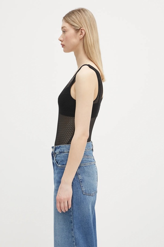 Боди Anine Bing Alysha Bodysuit A.10.10685 черен SS25