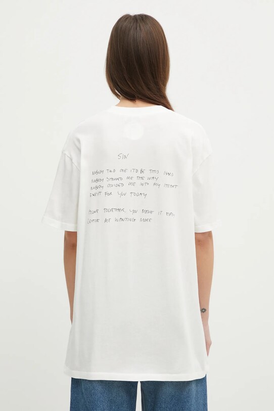 Abbigliamento Anine Bing t-shirt in cotone Walker Tee Lyrics A.08.10771 bianco