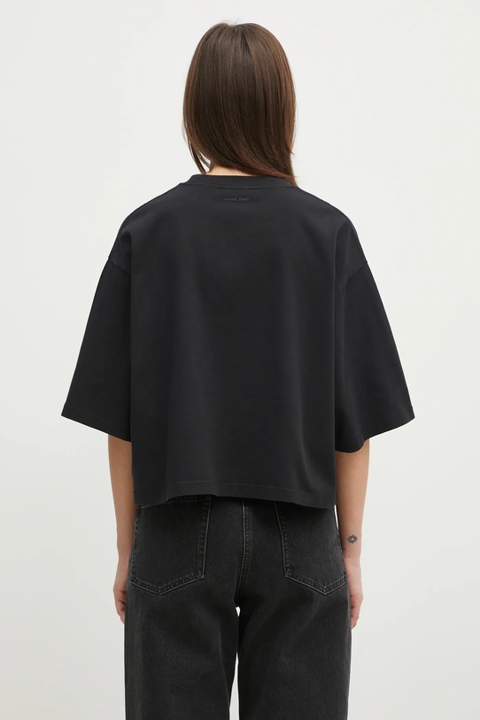 Clothing Anine Bing cotton t-shirt Myers Cropped Tee Framed Monogram A.08.10920 black