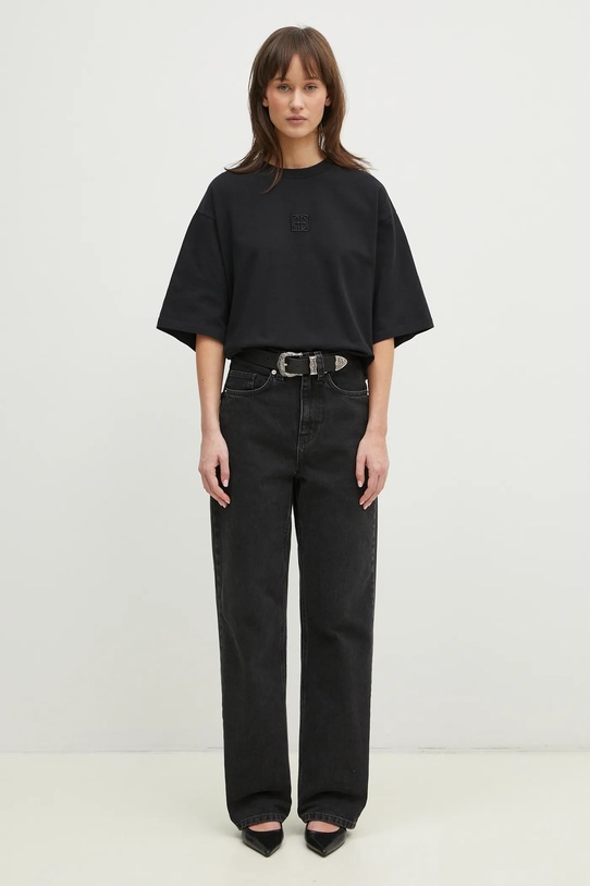 Anine Bing cotton t-shirt Myers Cropped Tee Framed Monogram A.08.10920