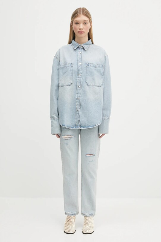 Джинсова сорочка Anine Bing Dante Shirt A.07.10239 блакитний