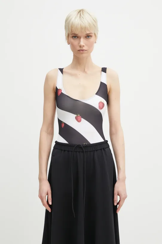 Боди Fiorucci Striped Raspberry Print печать чёрный W02SPTBO292LY01MU01