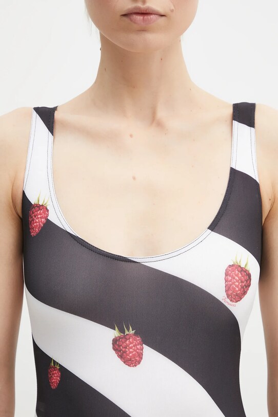 Fiorucci bodysuit Striped Raspberry Print black W02SPTBO292LY01MU01