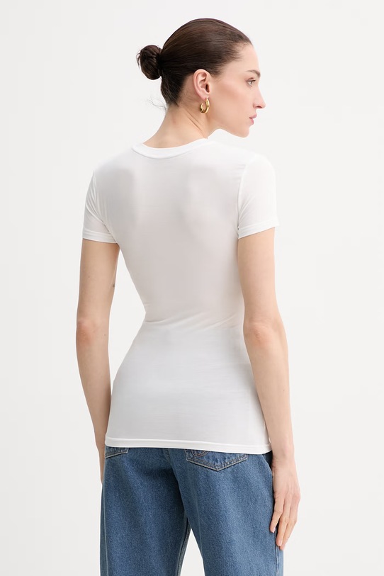 Odzież La Mania t-shirt basic damski z modalu MEG LM.MEG beżowy