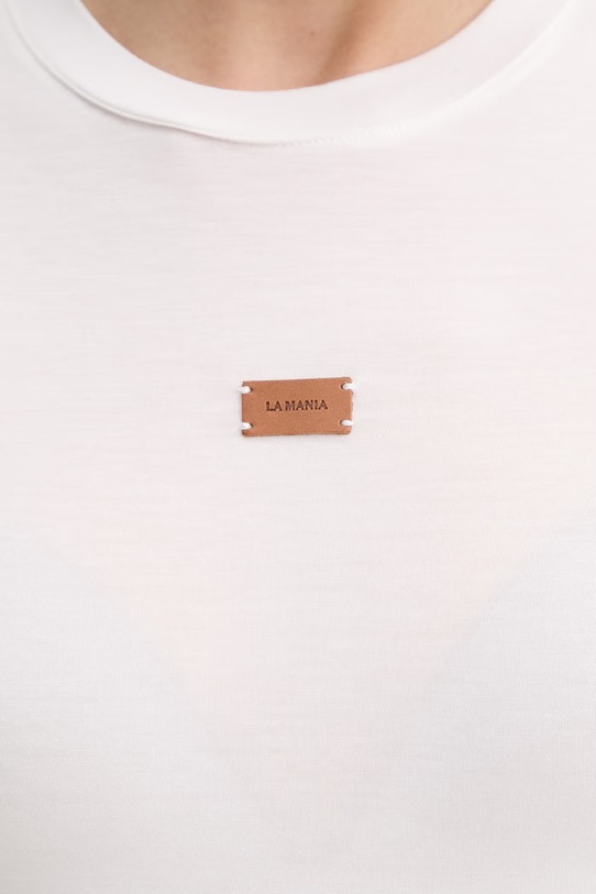 La Mania t-shirt basic damski z modalu MEG LM.MEG beżowy