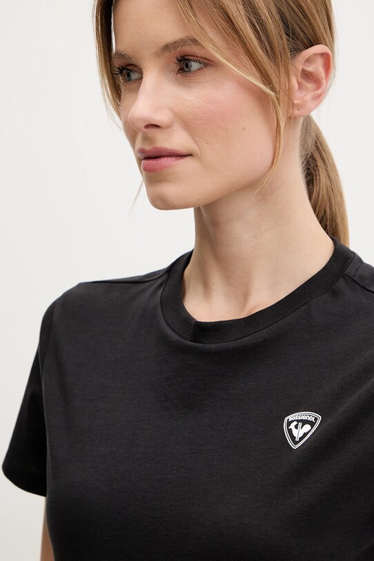 Rossignol t-shirt bawełniany TRAYE RLNWY12 czarny