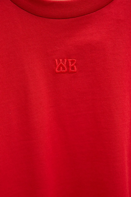 Wales Bonner t-shirt in cotone Horizon rosso WS25JE33.JE01.349
