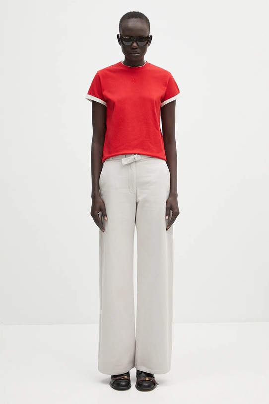 Wales Bonner pamut póló Horizon WS25JE33.JE01.349 piros