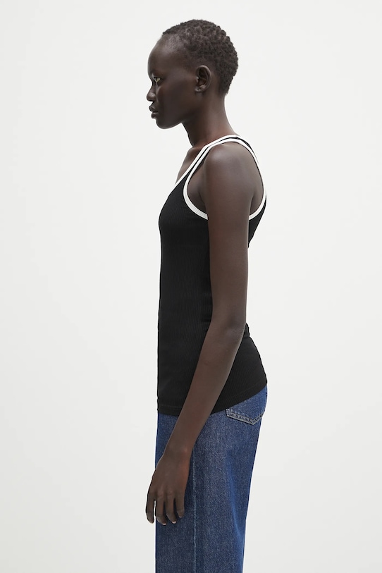 Wales Bonner top Sonic Vest WS25JE38.JE02.999 fekete SS25