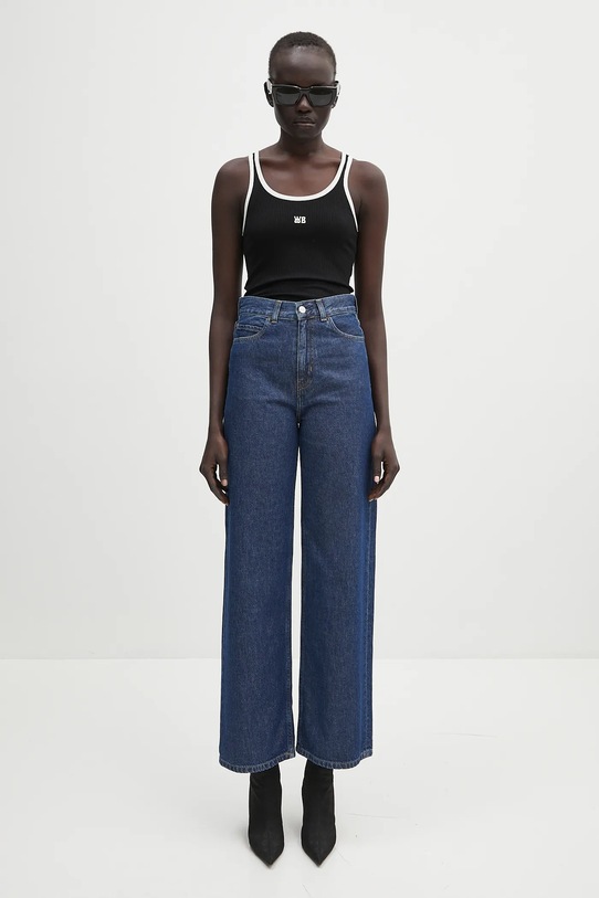 Wales Bonner top Sonic Vest WS25JE38.JE02.999 fekete