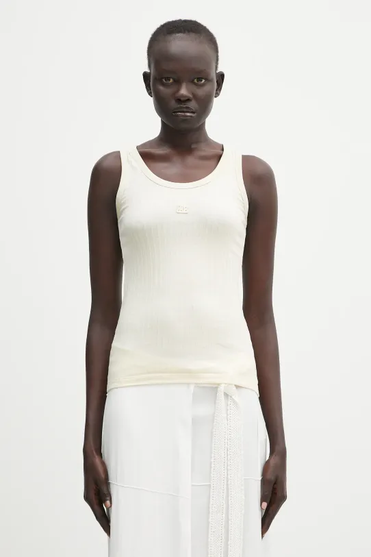 Wales Bonner top Groove slim beige WS25JE42.JE23.099