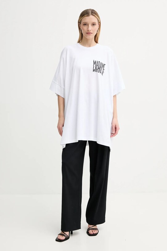 MMC STUDIO tricou din bumbac LE.MADAME alb SS25