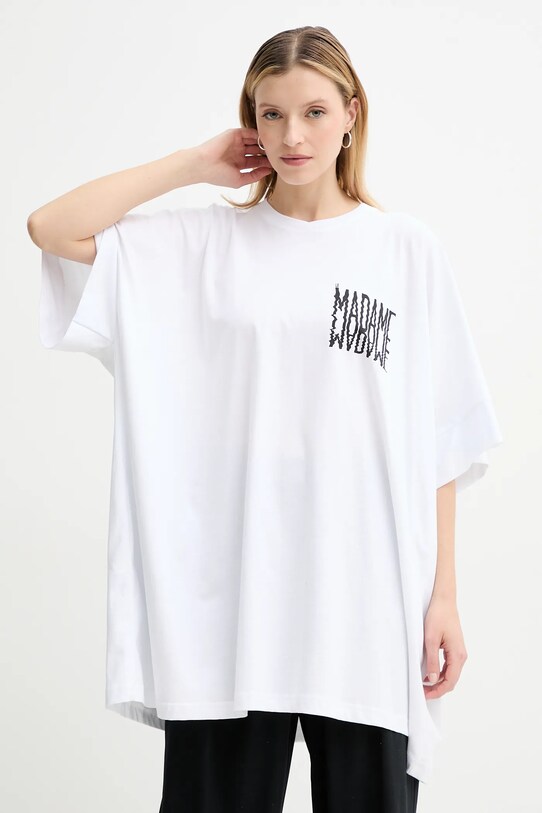 MMC STUDIO tricou din bumbac alb LE.MADAME