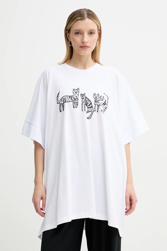 MMC STUDIO tricou din bumbac print alb TIGER