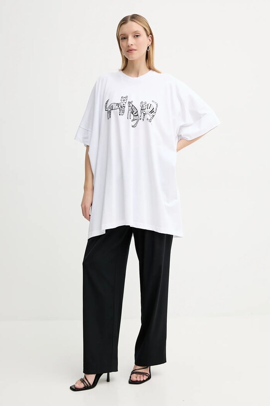 MMC STUDIO tricou din bumbac TIGER alb SS25