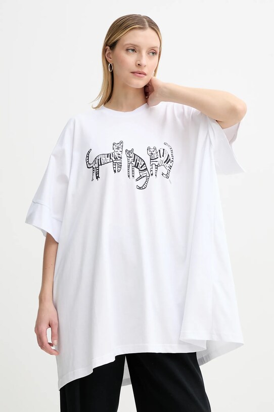 MMC STUDIO tricou din bumbac alb TIGER