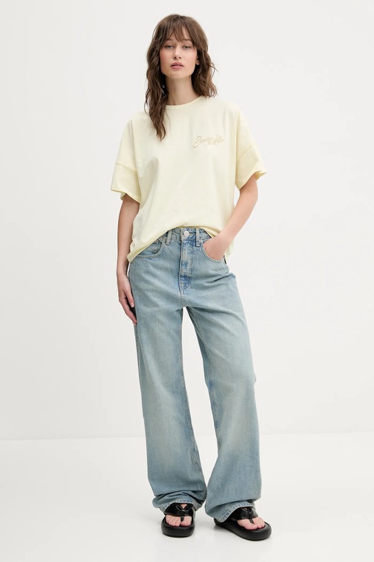 Bimba Y Lola t-shirt bawełniany 251BR7418.10100 żółty SS25