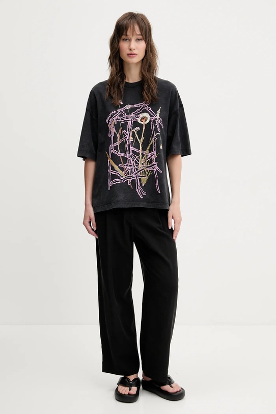 Bimba Y Lola t-shirt bawełniany 251BR7440.10035 szary SS25