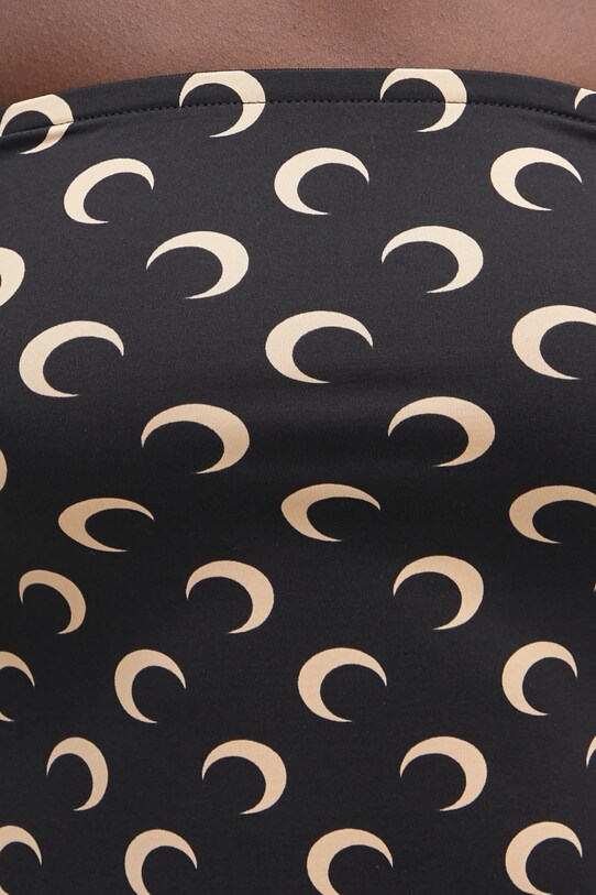 Marine Serre top Recycled Moon Jersey SS Tube WTS011A.CJER0001 black