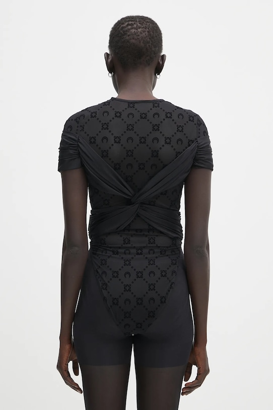 Îmbrăcăminte Marine Serre body Draped Jersey Knotted WTO430A.RJER0018 negru